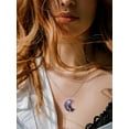 thumbnail image 5 of Bestyle Tree of Life Crescent Moon Necklace Nature Amethyst Gemstones Healing Crystal Necklaces February Birthstone Pendant for Women, 5 of 9