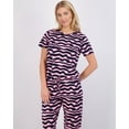 thumbnail image 4 of 2 Pack: Women’s Cozy Short-Sleeve PJ Top with Capri Pants - Pajama Lounge & Sleepwear Set (Available In Plus), 4 of 6
