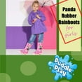 thumbnail image 2 of Puddle Play Waterproof Pink Panda Rubber Rain Boots Easy-On Handles - Size 5 Toddler, 2 of 5