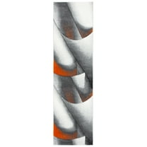 SAFAVIEH Hollywood Salome Abstract Runner Rug, Grey/Orange, 2'3" x 8'