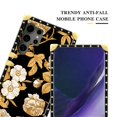 thumbnail image 5 of FKBRCL4U Compatible with Samsung Galaxy S24 Ultra Case, Blooming Rose Golden Flower Luxury Golden Decoration for Girl Women Soft TPU Shockproof Protective Hard PC Back, 5 of 7