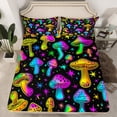 thumbnail image 2 of Homewish Abstract Ombre Mushroom Full Size Sheets 4-Piece for Boys Girls,Gradient Starry Sky Breathable Bed Sheets,Botanical Plants Lightweight Sheet Sets,Lightweight Room Decor, 2 of 7