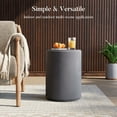 thumbnail image 5 of COSIEST 21'' Outdoor Side Table Black, Concrete End Table, 5 of 7