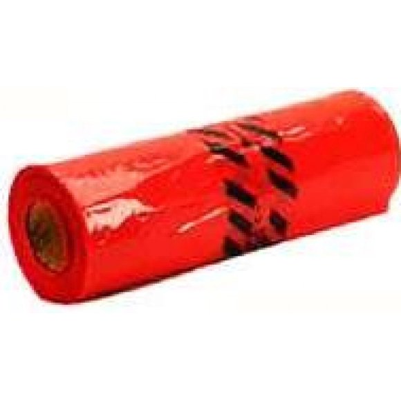 Banderines de seguridad Warp's, rojos, 18 x 18 cm, 500 por rollo