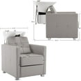 thumbnail image 3 of BarberPub Classic Shampoo Station Chair, Adjustable Ceramic Hair Wash Bowl, Shampoo Chair and Bowl Unit 9309, 3 of 5