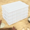 thumbnail image 6 of Tstorage 4 Packs Plastic Stackable Pizza Dough Proofing Box, Pizza Dough Tray with Lid, White, 6 of 7