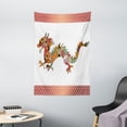thumbnail image 1 of Dragon Tapestry, Floral Ornamental Dragon Body Silhouette with Classic Japanese Wavy Folk Pattern, Wall Hanging for Bedroom Living Room Dorm Decor, 40W X 60L Inches, Multicolor, by Ambesonne, 1 of 2