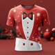thumbnail image 1 of Camiseta divertida de Navidad para hombre, traje falso, tendencia de Hip Hop, ropa de calle Harajuku, Tops casuales Unisex, camisetas de Año Nuevo X'mas, 1 of 3