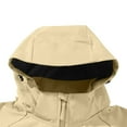 thumbnail image 4 of Timoontee Men's Jacket Coat Long Sleeve Zip Up Hooded Jacket Outdoor Running Fishing Windbreaker Solid Zip Pocket Waterproof Rain Jacket Fall Winter Clothes Beige L, 4 of 9