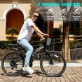thumbnail image 4 of Vivi Electric Bike 26'' Folding Electric Mountain Bike 500W Full Suspension Electric Bike 21 Speed with Cruise Control, 48V Removable Battery, Up to 19.8MPH, 4 of 14