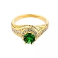 thumbnail image 5 of White/Blue/Red/Green CZ Band 925 Silver, Gold Women's Engagement Ring Size 6-10, 5 of 8
