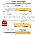 thumbnail image 3 of 2Pcs Classic EDC Folding Pocket Knives, 3” Stainless Steel Blade, Multicolor Synthetic Handle with Brass Liners, Portable Farmer Knife for Camping, Hunting, Ideal Gift for Men & Collectors, 3 of 15