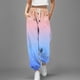 thumbnail image 3 of Pantalones de mezclilla Gibobby para mujer casuales de fitness deportivos de cintura alta con bolsillo estampado navideño Aqua XL, 3 of 4