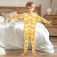 thumbnail image 6 of Dailycode Cotton Pajama Set Snug Fit Long Sleeve Top and Pants for 18M-8Y Lovely Capybara and Orange, 6 of 7