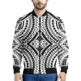 thumbnail image 3 of Chaqueta con cremallera maorí en blanco y negro para hombres y niños, sudadera de gran tamaño con estampado 3D, chaquetas bomber de manga larga para primavera y otoño, 3 of 5