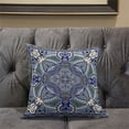 thumbnail image 5 of Amrita Sen Designs  20 x 20 in. Lotus Garden Broadcloth Indoor & Outdoor Zippered Pillow - Grey, Blue & White, 5 of 5