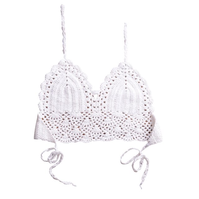 Gibobby Conjunto de bikini para mujer Traje de baño de encaje para mujer Tejido Sexy Top acolchado Traje de baño Ropa de playa Bikini Trajes de baño Conj(Blanco,M)