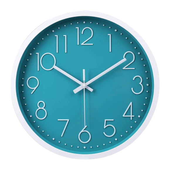 Reloj de Pared jomparis Turquesa Silencioso sin Tic Tac 30 cm