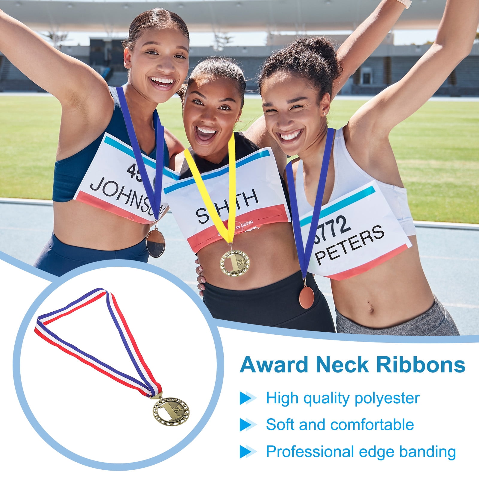 Uxcell Award Medals, 9 Pcs 1st Metal Competition Medals, Gold