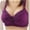Purple, variant on RYDCOT Side-Support Wireless Bra with Seamless Cups - Women's Side Retraction No Steel Underwear Strap Type Thin Mould Cup Breathable Bra