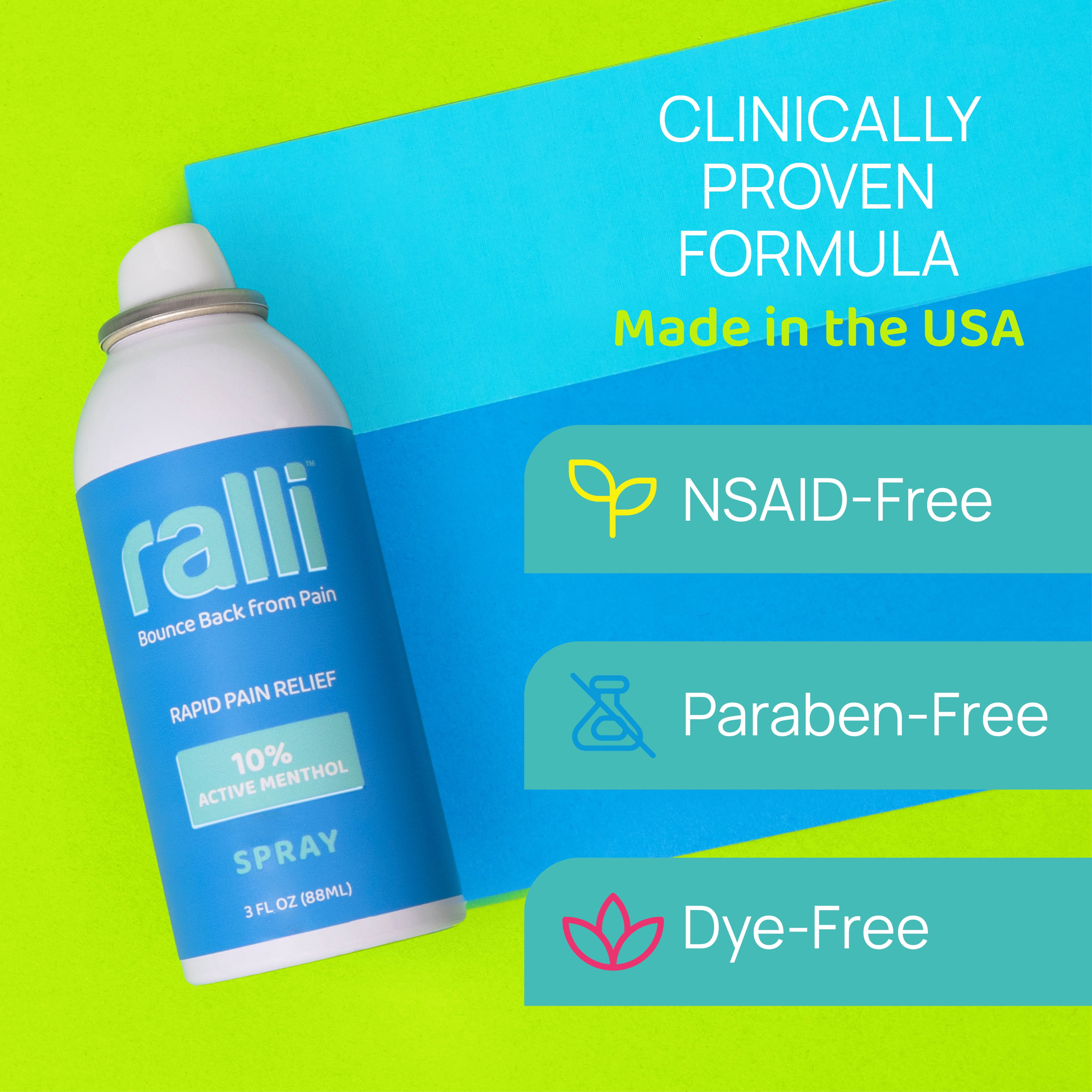 Ralli Rapid Pain Relief Spray, Muscle and Joint, Arthritis Relief, 3oz
