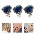 thumbnail image 3 of 4PCS Adjustable Opening Ring Heart Shape Emotion Mood Feeling Ring Color Change Finger Ring for Valentines Day Women Girls (Random Color), 3 of 9