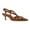 Brown, variant on XYD Women Pointed Toe Cutout Slingback Pumps Crisscross Strap Kitten Heel Office Lady Dress Shoes Size 7 Orange