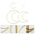 thumbnail image 2 of Miangastore 12Pcs Moon Dream Catcher Rings Metal Dream Catcher Rings Hoops for DIY (Golden), 2 of 8