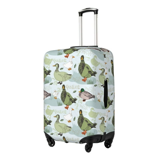 Naloa Mallard Ducks Wild Birds Elastic Suitcase Protector, Travel Suitcase Protector Cover Fits 18-32in Suitcase(No luggage included)-Small