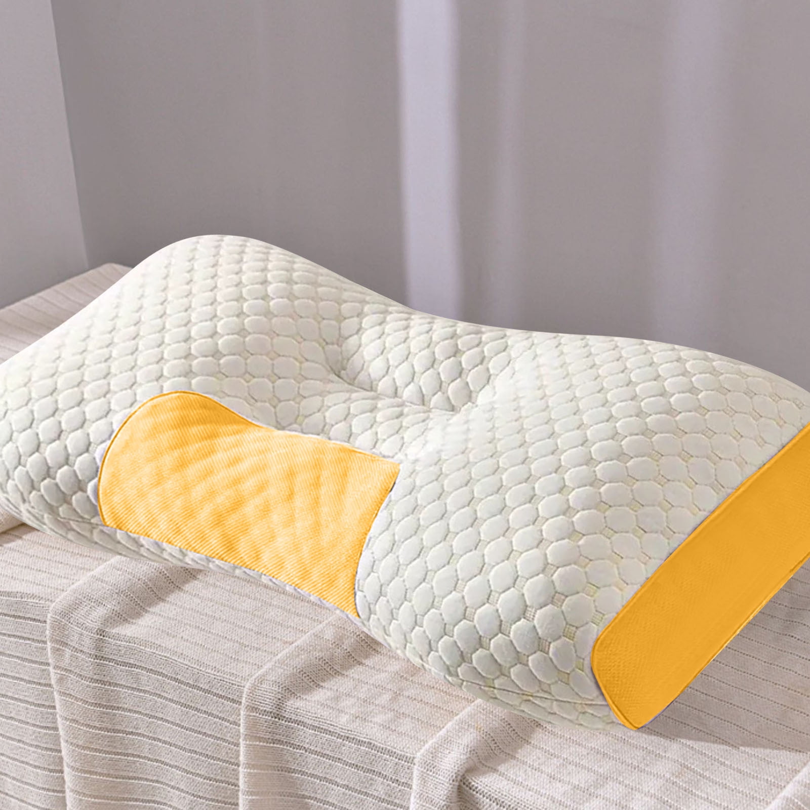 RKSTN Throw Pillows Soft And Non CollapsingCore Protects The Cervical Spine And Helps Sleep. Adult And Student Household Massage Soft Throw Pillows for Couch Living Room Outdoor Decorative Pillowcase ...