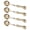 Gold, variant on Ywmsfl Compact Transportable 4 Piece Metal Alloy Spoon Set For Coffee Dessert Seasoning Vintage Kitchen Tool With Smoothed Face