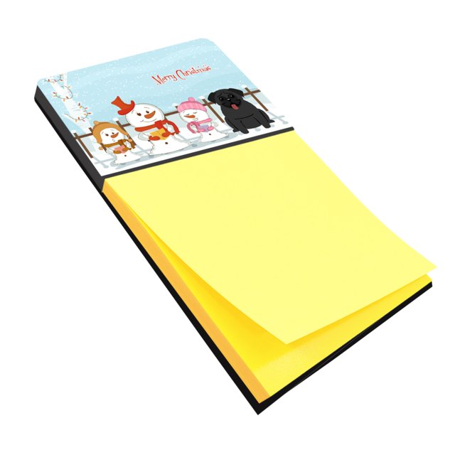 Caroline's Treasures Merry Christmas Carolers Pug - Soporte para notas adhesivas negro, multicolor (BB2337SN) Caroline's Treasures BB2337SN