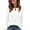 #6White, variant on MYAOYINo Boundaries Womens Ribbed Knit Top Long Sleeve Keyhole Neck Casual Shirt