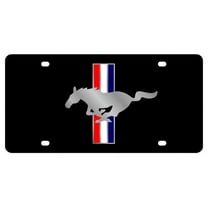 Eurosport Daytona- Compatible w/ Ford Mustang Logo on Carbon Steel License Plate
