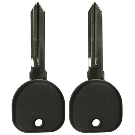 2 PACK KeylessOption Uncut Ignition Transponder Chip Key Blank Blade Chipped Replacement PK3 for 1998-2008 Cadillac Buick Chevy Pontiac