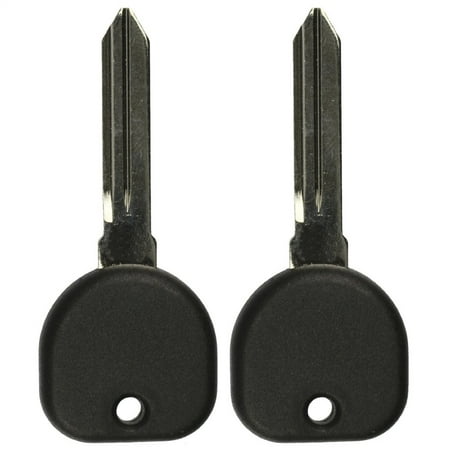 Transponder Smart Key - 2 PACK KeylessOption Uncut Ignition Transponder Chip Key Blank Blade Chipped Replacement PK3 for 1998-2008 Cadillac Buick Chevy Pontiac Vehicles