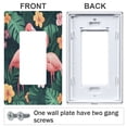 thumbnail image 3 of Yayeee Rocker Switch Wall Plate 3-Gang 6.5"x4.6" Home Decorative Outlet Cover, Flamingo Leaves Pattern, 3 of 6