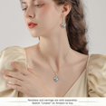 thumbnail image 3 of Pendientes colgantes de corazón de plata y oro rosa de 14 k para mujer, modernos pendientes colgantes para niñas, estilo austriaco, oro negro, código de producto 67855, oro negro, 3 of 5