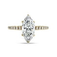 thumbnail image 2 of AFFY Hidden Halo Solitaire Engagement Ring for Women, 1.75 Carat (ctw) Marquise and Round Cut Lab Grown Diamond Ring In 10K Solid Yellow Gold F-G, VS-SI Quality Ring Size-7.5, 2 of 7
