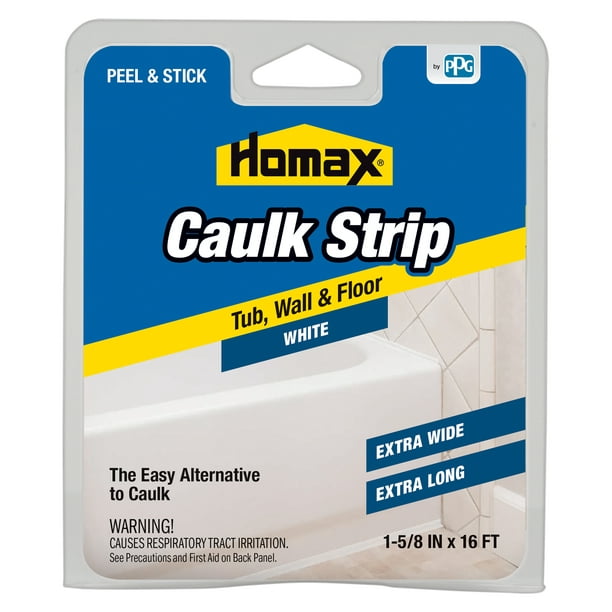 Homax Tub and Floor Project Caulk Strip, White