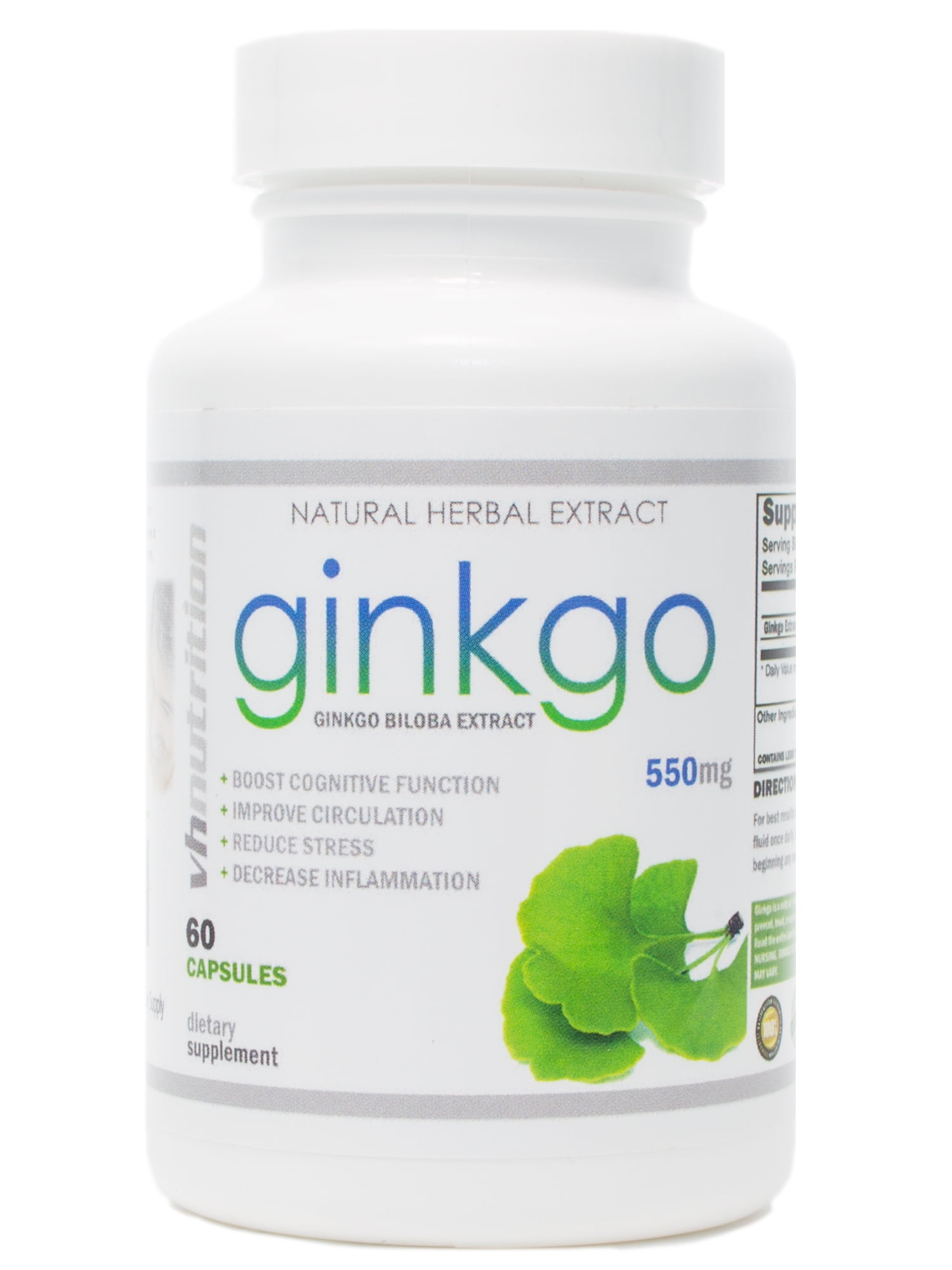 Buy VH Nutrition Ginkgo Biloba 550mg Extract Capsules Supports Brain