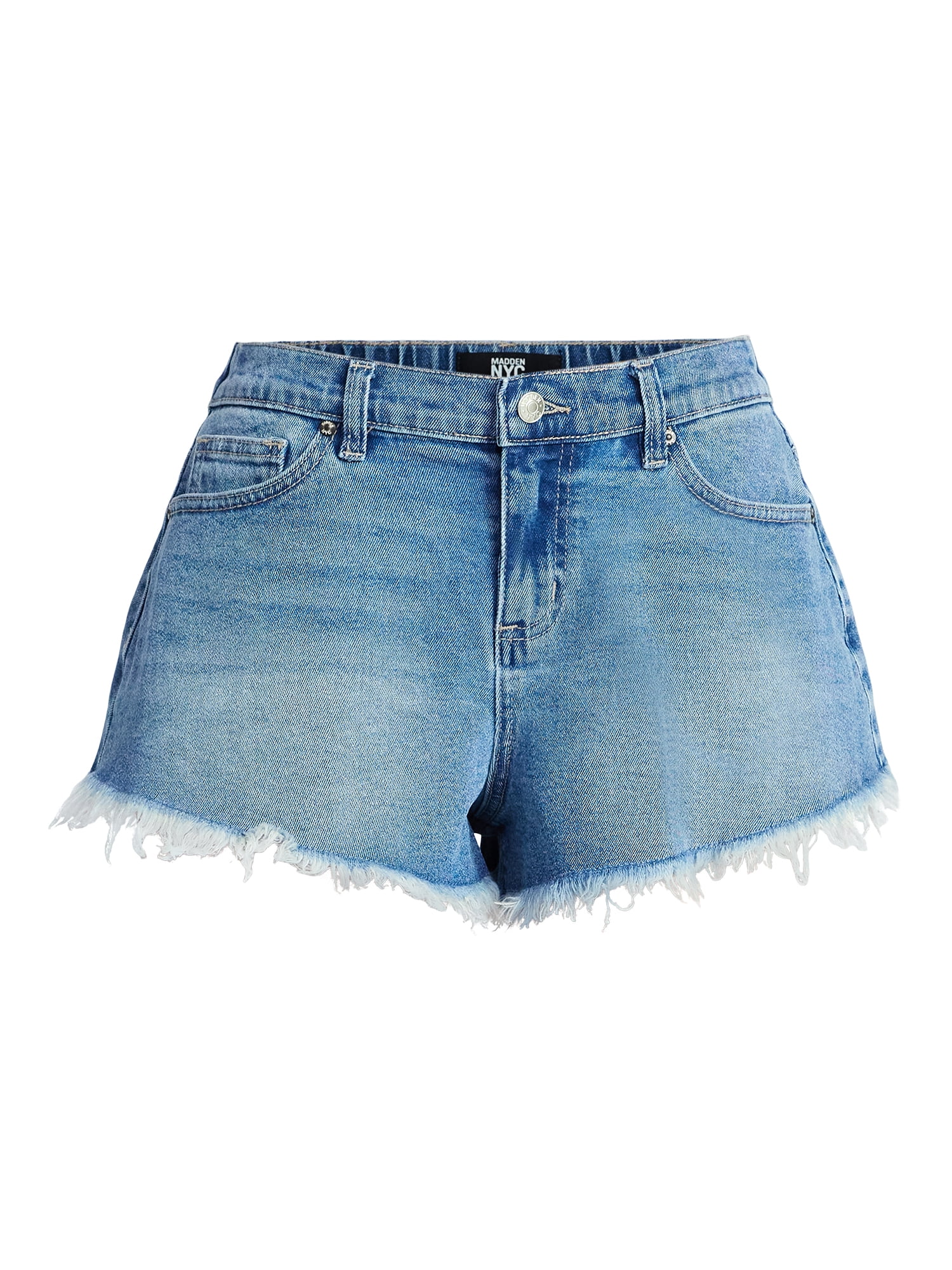 Madden NYC Women's Frayed Denim Shorts, Sizes XXS-XXL