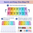 thumbnail image 3 of Medicine pill organizer 7 Day AM/PM, Easy Fill & Open Medication Organizer Vitamin Reminder Holder Day and Night, 3 of 7