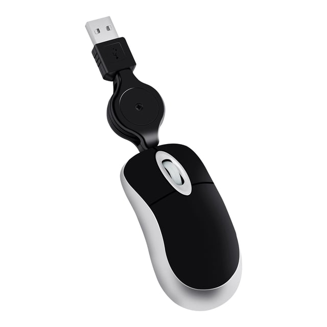 Lovely Mini Wired Mouse Retractable USB Cable Ergonomic Office wired mouse; Computer PC Laptop Gaming Mice