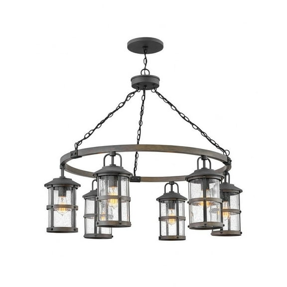 Hinkley Lighting - Lakehouse - 6 Light Medium Outdoor Hanging Lantern in Coastal
