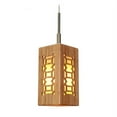thumbnail image 2 of Woodbridge Lighting Light House Triune Small Bamboo Pendant in Bronze/Natural, 2 of 3