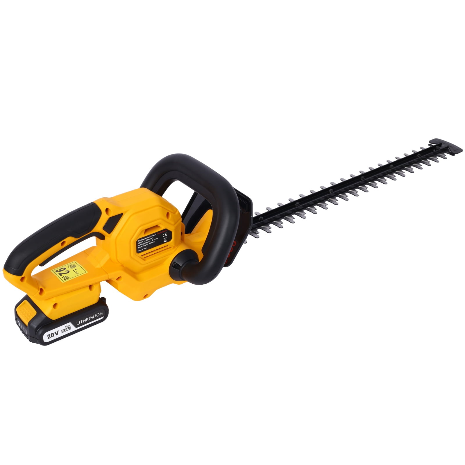 20V Cordless Hedge Trimmer, 22" Dual-Action Steel Blade with Battery & Charger, Cuts 3/4" Branches, 3000 Sq Ft per Charge