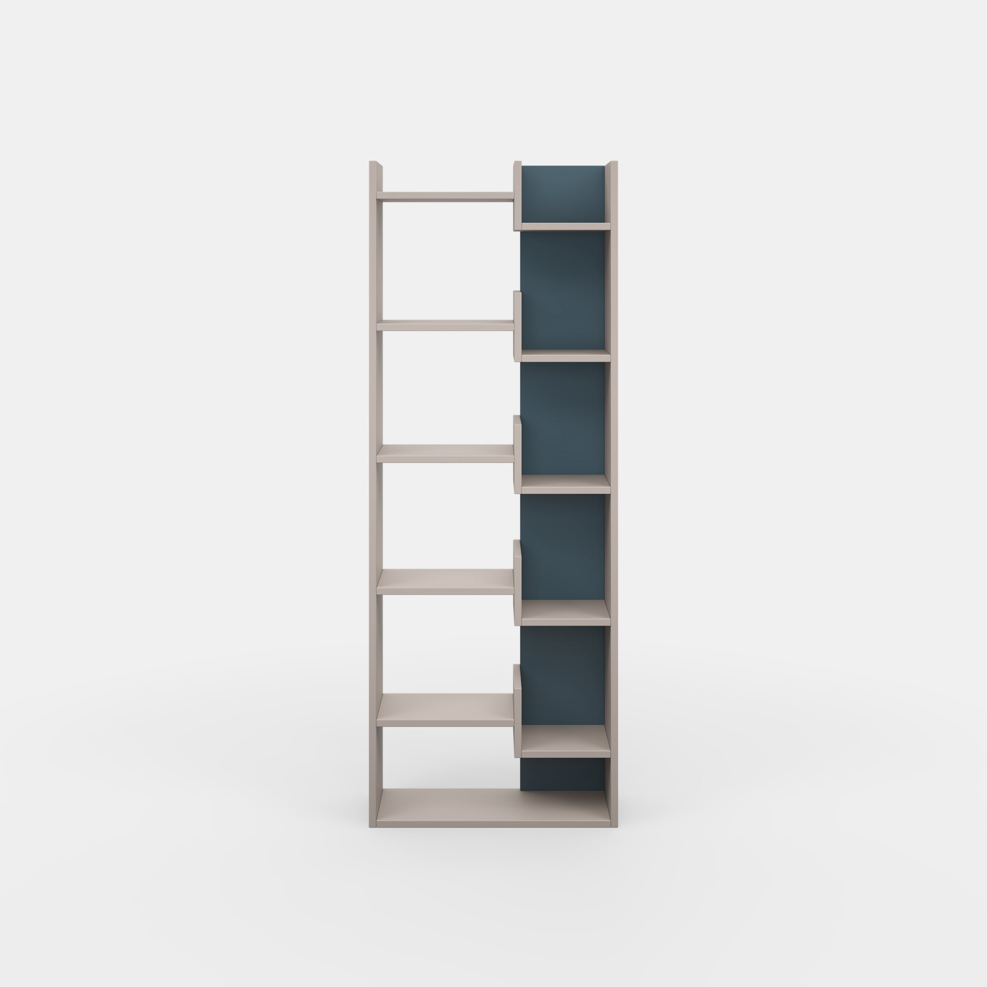 Ada Home Decor Bonaparte Multiple Tier Open Shelf Modern Bookcase, Light Mocha/Turquoise