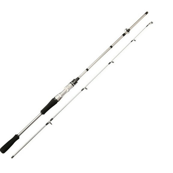 180cm/70.86inch-Silver Fishing Rod-Durable Carbon Fiber Material-Spinning-EVA Comfort Grip-Universal for Fresh and Salt Water-Suitable for Catching Bass, Snakehead, Pike, Catfish, Mackerel