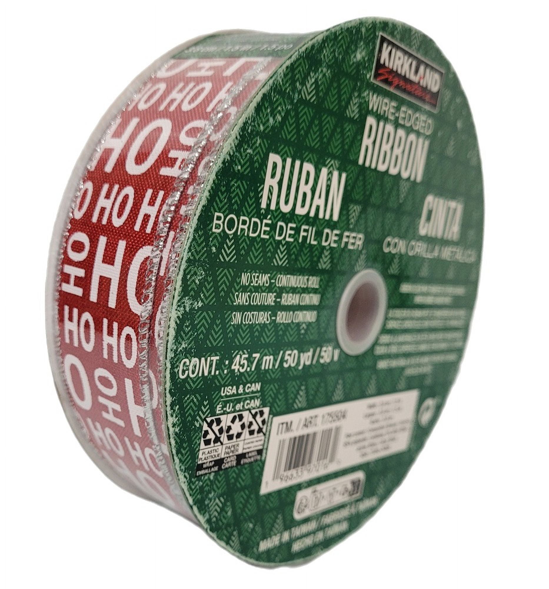3-Pack Kirkland Signature Wire Edged Red Ribbon with White 3-Pack Kirkland Signature Wire Edged Red Ribbon with White